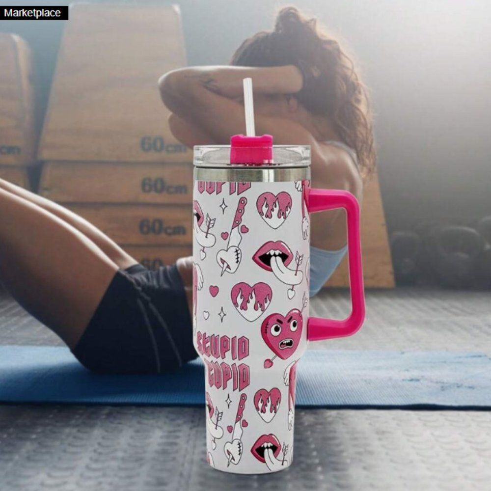 40oz Stainless Steel Insulated Tumbler – Pink